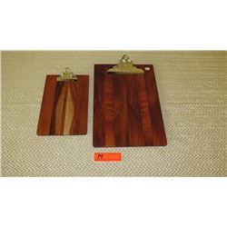 Qty 2 Koa Wood Clip Boards