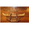 Image 6 : Koa Wood Award Plaque w/Canoe Relief - "Princess Kawananakoa"