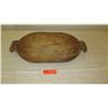 Image 1 : Large Carved, Textured Koa Wood Tray w/Handles - Approx. 21"