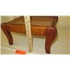 Image 12 : Cane Rattan, Curly Koa Foot Stool - Approx. 15"L , 12" W