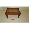 Image 1 : Cane Rattan, Curly Koa Foot Stool - Approx. 15"L , 12" W