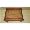 Image 2 : Cane Rattan, Curly Koa Foot Stool - Approx. 15"L , 12" W