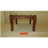 Image 6 : Cane Rattan, Curly Koa Foot Stool - Approx. 15"L , 12" W