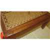 Image 8 : Cane Rattan, Curly Koa Foot Stool - Approx. 15"L , 12" W