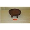 Image 1 : Round Kava Wood Bowl w/ Cylindrical Legs - Approx. 11" dia