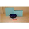 Image 3 : New Tiffany & Co. Cobalt Blue Glass Bowl (with Blue Box)