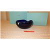 Image 6 : New Tiffany & Co. Cobalt Blue Glass Bowl (with Blue Box)