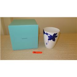 New Tiffany & Co. Porcelain Vase - Blue Vine on White (comes with blue box)