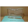 Image 2 : New Tiffany & Co. Etched Glass American Flag (comes with blue box)