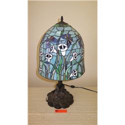 Tiffany Style Stained Glass Lamp - Approx. 25" H