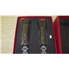 Image 2 : New Baccarat Cut Crystal Campagne Flutes - Pair (with original box)