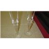 Image 7 : New Baccarat Cut Crystal Campagne Flutes - Pair (with original box)