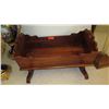 Image 16 : Vintage Koa Wood Baby Bassinet / Rocker - Approx. 35X29X21