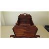 Image 8 : Vintage Koa Wood Baby Bassinet / Rocker - Approx. 35X29X21