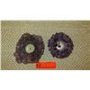 Image 2 : Qty 2 Amethyst Geode Rock / Gem Cluster Candle Holders