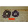 Image 4 : Qty 2 Amethyst Geode Rock / Gem Cluster Candle Holders