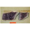 Image 5 : Qty 2 Amethyst Geode Rock / Gem Clusters (Approx. 9" & 5")