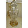 Image 2 : Pair: Waterford Cut Crystal Urn Lamps w/Shades & Seahorse Finials 21.5" H