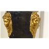 Image 4 : Pair: Tall Black Marble Column Pedestals w/Gilt Relief - Approx. 43" Tall