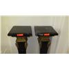 Image 6 : Pair: Tall Black Marble Column Pedestals w/Gilt Relief - Approx. 43" Tall