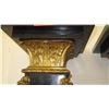 Image 7 : Pair: Tall Black Marble Column Pedestals w/Gilt Relief - Approx. 43" Tall