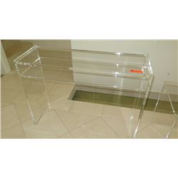 Modern Clear Lucite Console Table - Approx. 42X14X30