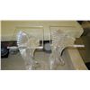 Image 2 : Pair: Modern Spiraled Clear Lucite Pedestals - Approx. 36" H (12X12 Top Surface)