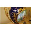 Image 7 : Pair: Large Sevres Style Cobalt Blue Porcelain French Urns w/ Gilt Relief - approx. 39" H
