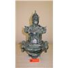 Image 2 : Vintage Ornate Carved Jade Pagoda - Approx. 18" H