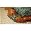 Image 10 : Vintage Ornate Carved Dragon Boat w/ Masts & Carved Wood Base 25X25"H, 5" W