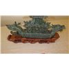 Image 14 : Vintage Ornate Carved Dragon Boat w/ Masts & Carved Wood Base 25X25"H, 5" W