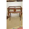 Image 1 : French Glass-Top Display Case Menagerie w/Gilt Ornamentation (32x16x36)