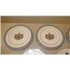 Image 3 : Hawaii Crest Scallop-Edged, Gold Enameled Porcelain Dinner Plates (qty 17), salad plates (qty 4), ma