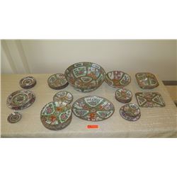 Misc. Rose Medallion Server Bowls, Tray, Platter, Plates, Bowls