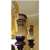 Image 7 : Pair: Tall Ornate Neoclassical Amethyst Italian Vases w/Gilt Embellishments (approx. 35" H)