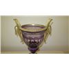 Image 3 : Large Ornate Amethyst Italian Goblet Vase w/Gilt Embellishments (approx. 23" H)