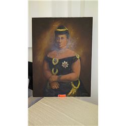 Painting on Canvas: Queen Kapiolani- by Lisa Forbes 27X36