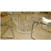 Image 7 : Lalique Style Round Glass Dining Room Table w/Lucite Base & 4 Chairs (5ft dia.)