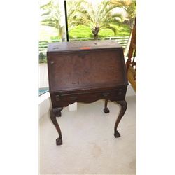 Vintage Secretaire w/ Handpainted Interior - Approx. 27X22X40