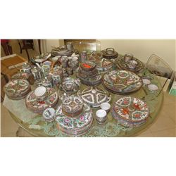 Large Lot of Rose Medallion Dinnerware, Serveware, Platters,Teapots, Dinner Plates, etc. - Various M