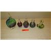 Image 1 : Qty 5 Glass Pefume Bottles - Favrile Glass, Colored Glass, etc.