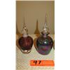 Image 3 : Qty 5 Glass Pefume Bottles - Favrile Glass, Colored Glass, etc.