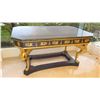 Image 11 : French Empire Style Table w/ Gilt Ornamentation and Solid Stone Top - Approx. 69" L, 43" W