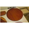 Image 7 : 9 Pieces Solid Wood Trays, Round Platters, Clipboard, etc. - Koa and Other Wood