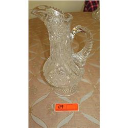 Multi-Faceted Cut Crystal Pitcher