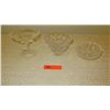 Image 1 : Qty 3 Cut Crystal Stemmed Candy Tray and Bowls