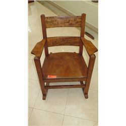 Curly Koa Rocking Chair - Approx. 27X33X34