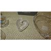 Image 3 : Qty 5 New Misc. Waterford Cut Crystal Perfume Bottles, Heart Ring Holder, Heart Tray