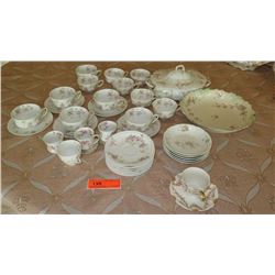 Limoges France Fine China Set -  Lucille  Pattern - Server, Plates, Saucers, Cups, etc.