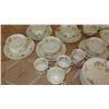 Image 2 : Limoges France Fine China Set - "Lucille" Pattern - Server, Plates, Saucers, Cups, etc.